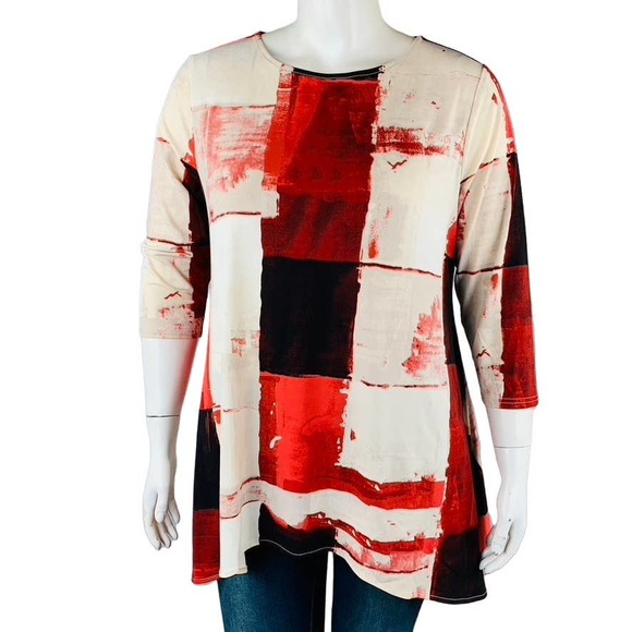 Alfani Women's Bliss Tunic Blouse – Floral Print, Long Sleeve, 100% Nylon (Regular Fit) - View #4